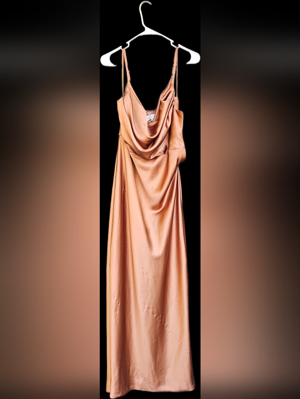 Revelry Satin Dress in copper
